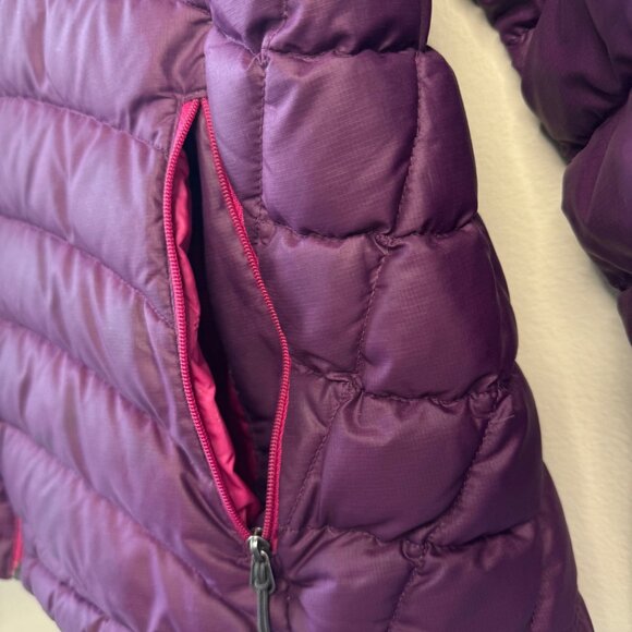 PATAGONIA Goose Down Sweater Jacket Womens XL Purple Puffer Winter Coat Warm - Picture 7 of 15